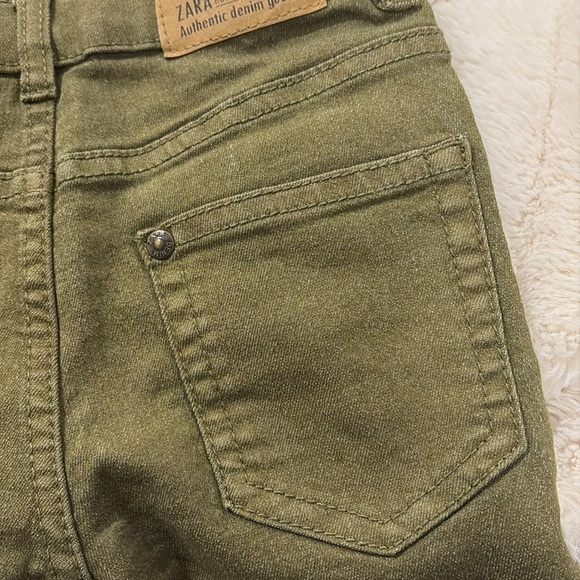 Zara boy toddler Jean style pants in olive green size 12-18 months - Picture 7 of 10
